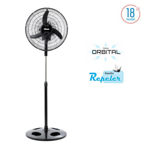 VENTILADOR LILIANA PIE 18 VPRN-18 PARRILLA Y ASPAS NEGRAS | Olivero Online